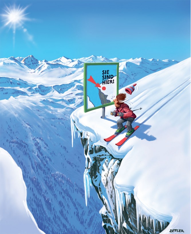 Neue Orientierungstafeln in unserer Skiregion auch an entlegenen Stellen.