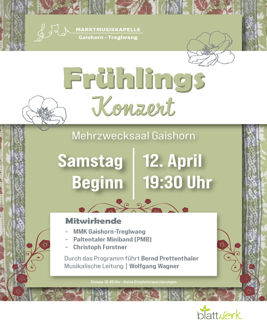  Frühlingskonzert der MK Gaishorn-Treglwang 