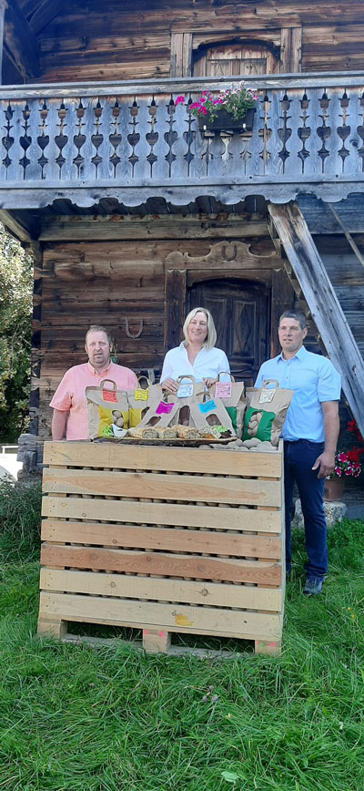 Robert Schweiger, Doris Gerl und Michael Gindl stehen hinter der Marke „Ennstaler Erdäpfel“