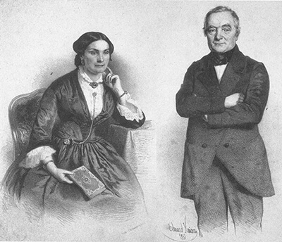 Josef Pesendorfer und seine zweite Frau Amalia geborene Roeck 1851 (Fotoquelle Stadtarchiv Liezen)