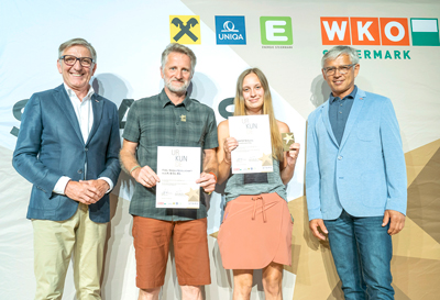 Zu „Stars of Styria“ ausgezeichnet wurden u. a. die Ferd. Vasold GmbH & Co KG und deren erfolgreicher Lehrling Jennifer Schlögl. (Foto: Fischer)