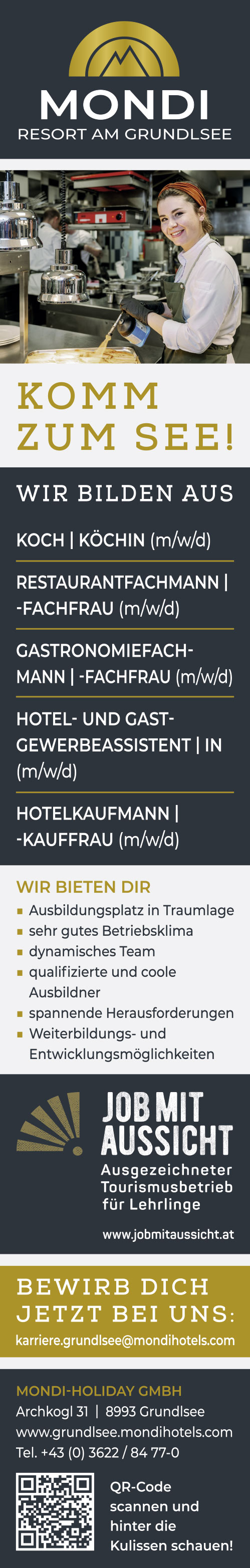 Das Mondi Resort bietet Top-Ausbildungsmöglichkeiten in der Tourismusbranche