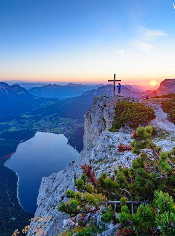 Auf der Trisselwand mit Blick auf den Altausseersee (Foto: Steiermark Tourismus/Volker Preusser)