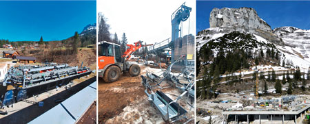 Die Arbeiten für die neue Panoramabahn am Loser schreiten zügig voran. (Fotos: Loser Bergbahnen, Daniel Freller)