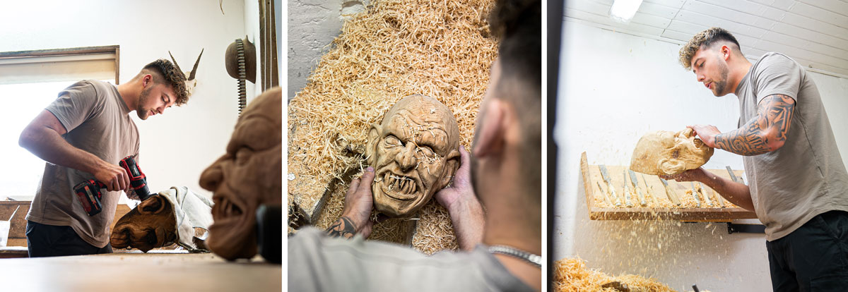 Geduld und Geschick sind bei der Maskenherstellung gefragt.