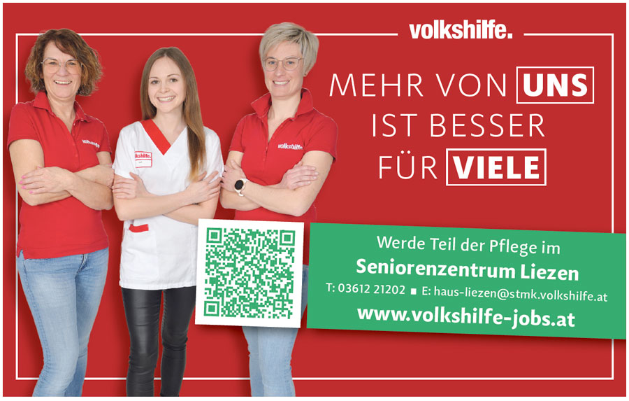 Volkshilfe sucht MitarbeiterInnen im Pflegebereich!