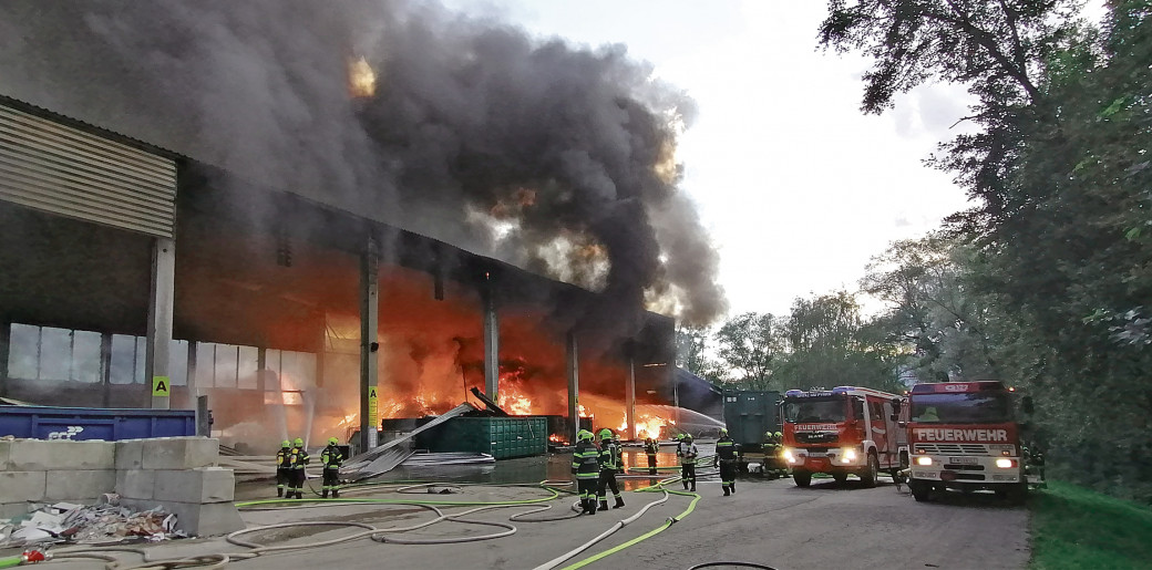 Liezen: Großbrand in der Abfallverwertungsanlage