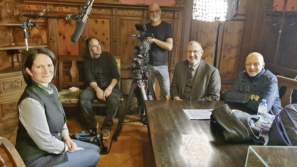 Stadthistorikerin Astrid Perner beim Interview im Jagdzimmer.