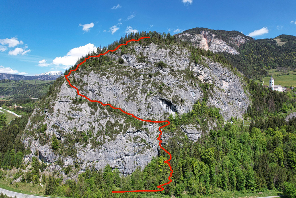 Der Klettergarten Burgstall mit Route