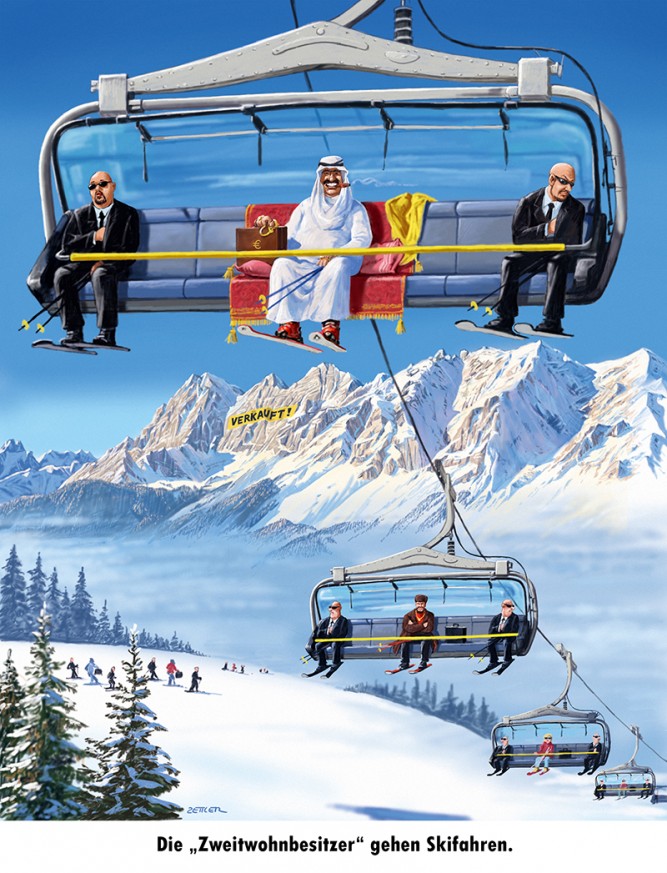 Die Zweitwohnbesitzer gehen Skifahren!