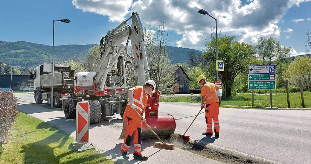 Fahrbahnsanierung auf der Glattjochstraße