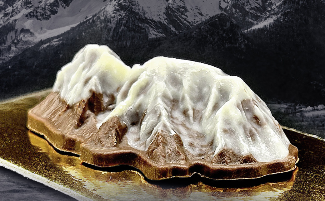 Das „Grimming Guazerl“, ein Berg aus Schokolade und Erdnüssen.